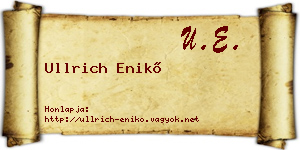 Ullrich Enikő névjegykártya